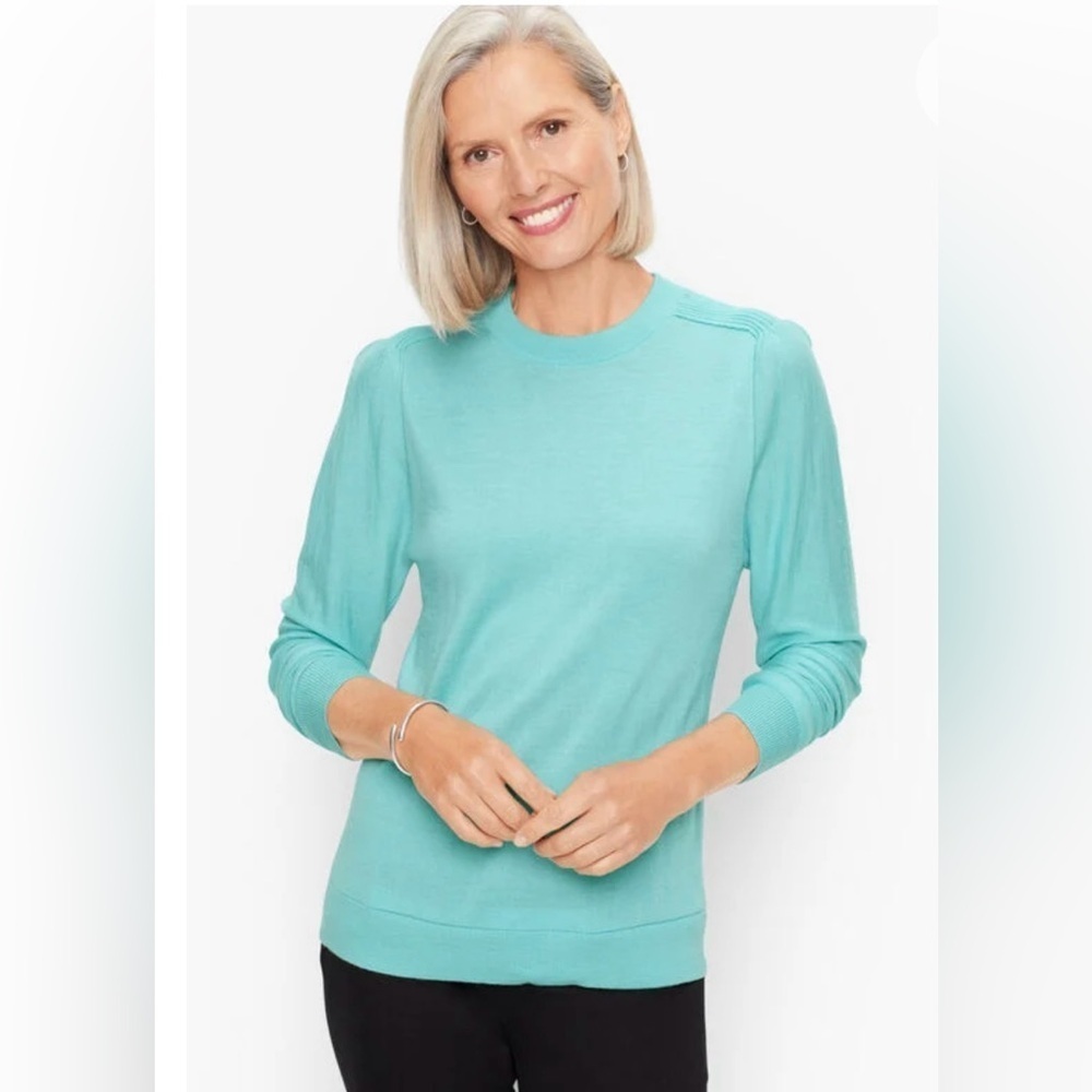 Talbots Pleated Shoulder Merino Wool Sweater
Size XL